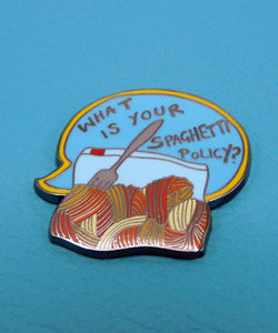 Spaghetti Policy Enamel Pin Badge