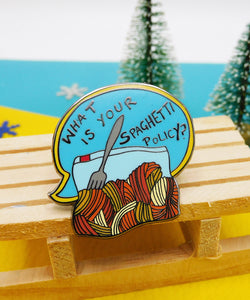 Spaghetti Policy Enamel Pin Badge