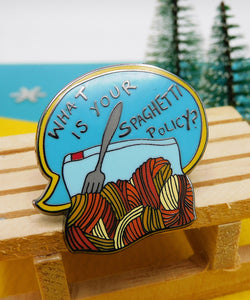 Spaghetti Policy Enamel Pin Badge